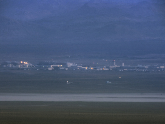 Tonopah Test Range at Twilight/Cactus Flats, NV/Distance ~18 miles