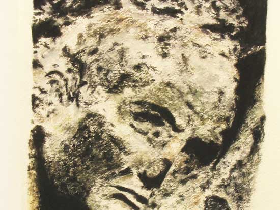 Devon Costello, "Face," 2006, Detail View from "Burial Installation"