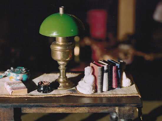 "Living Room (green light and table)" from the series "The Nutshell Studies of Unexplained Death"